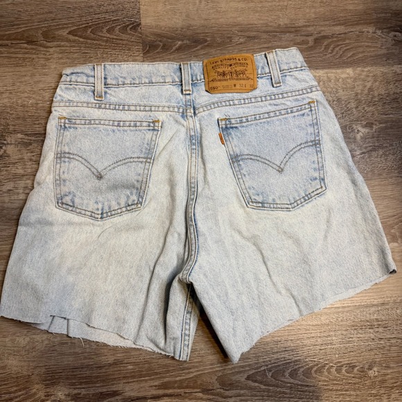 Levi's Other - Vintage Levis 550 Orange Tab Light Wash Denim Cut Off Shorts Mens 32 Relaxed Fit